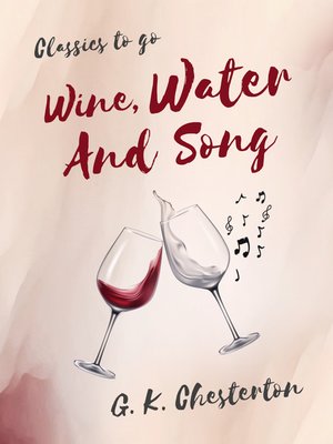 cover image of Wine, Water, and Song